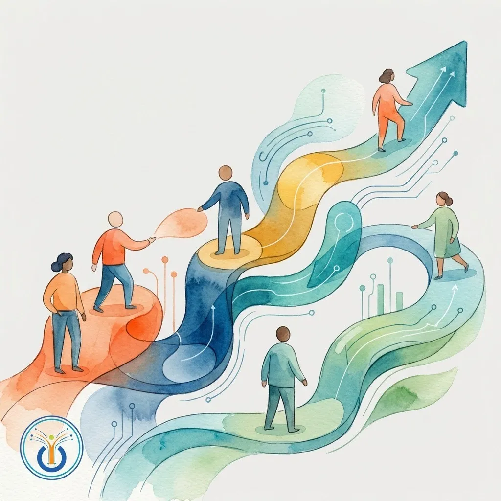 Leadership journey illustration